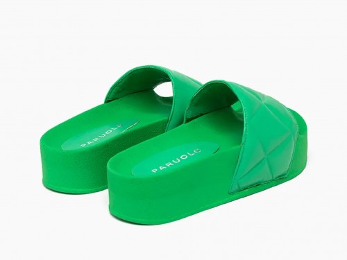 Sandalias con plataforma verde Paruolo