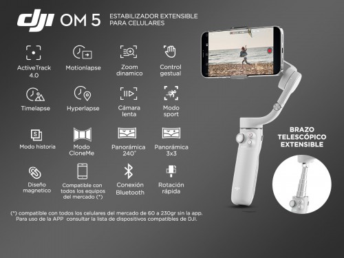 Estabilizador DJI Osmo Mobile 5 Videos Y Fotos Función Panorámica + Tr