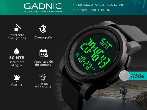 Reloj Digital Deportivo Gadnic Apolo Sumergible