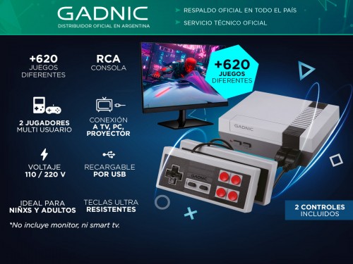 Consola de Juegos Arcade Retro Gadnic GM2