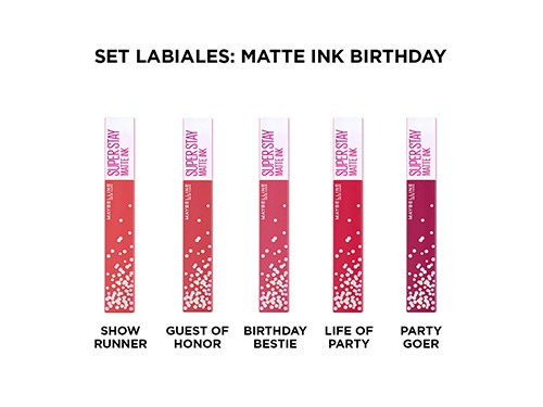 Kit De Labiales Maybelline Super Stay Matte Ink Birthday X 5