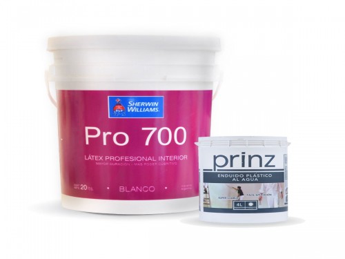 Combo Látex Interior Pro 700 Mate 20 Lts + Enduido interior 4 lts