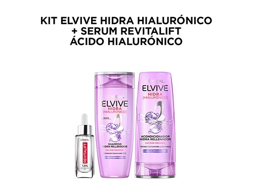 Kit Hialuronico: Serum, Shampoo Y Acondicionador Elvive