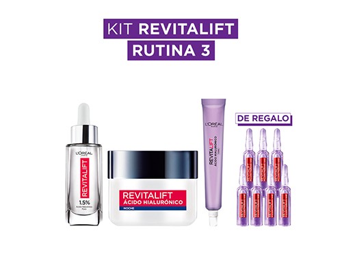 Kit Revitalift Rutina: Serum, Crema Dia Y Ojos + Ampollas!