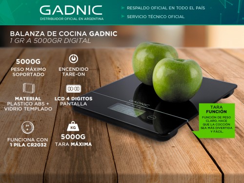 Balanza De Cocina Gadnic G04 1gr. a 5000gr.g Digital Electronica