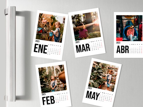 Calendario personalizado imantado 10x15 x 12 fotos