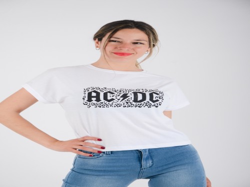 Remera Ares ACDC Blanco