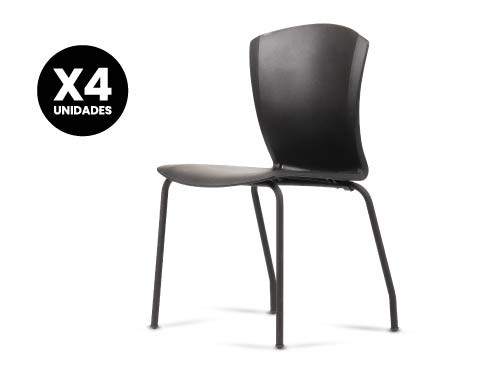 Sillas Cafe Negras x4 Unidades