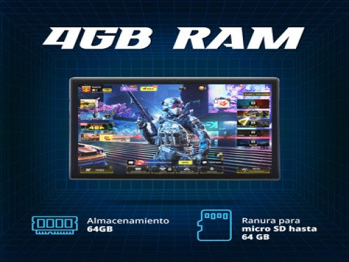 Tablet 10"  Pulgadas Gamer 64gb 4gb Ram Android 13 Plateada + Funda