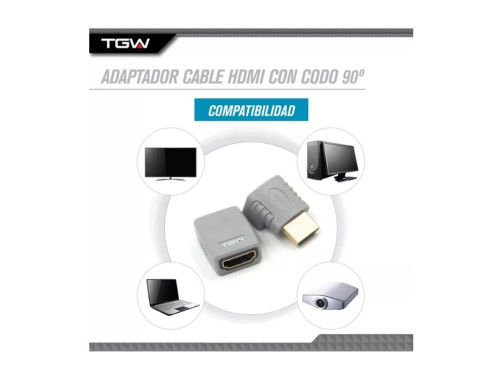 Adaptador Cable Hdmi Tagwood Con Codo 90º