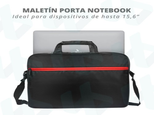 Maletín Porta Notebook Laptop Bolso Hombre Mujer hasta 15.6" Correa