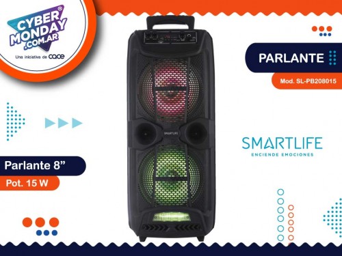 Parlante Mod. Partybox SL-PB208015, 2 Vias, 8", Pot. 15w, Smartlife
