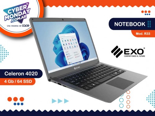 Notebook Mod.R33, Smart HD 14" Celeron 4020 4GB 64SSD W11 EXO
