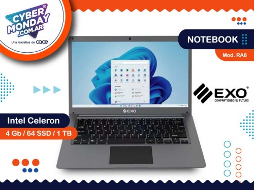 Notebook Mod. RA8 Plus Smart, Pant. 14" Celeron 4/64GB 1TB W11 EXO