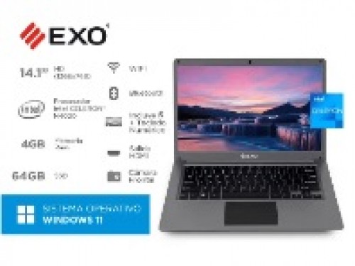 Notebook Exo RA5 14" CELERON N4020 4GB RAM 64GB SSD