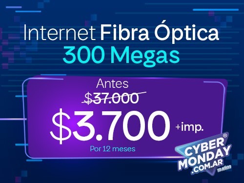 Internet Fibra Óptica 300 Megas