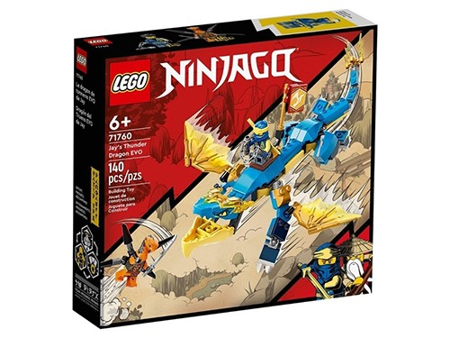 BLOQUE LEGO NINJAGO DRAGON DEL TRUENO EVO DE JAY 140 PZAS.