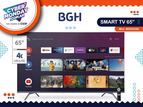 Smart TV Led Mod.B6522U6A, Pant. 65", UHD 4K, Android, Youtube, BGH