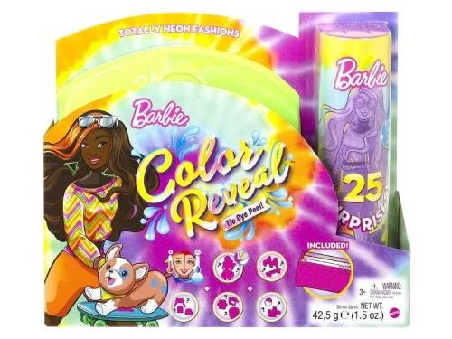Muñeca Barbie Set Color Reveal Neon Tie-dye Hcd25 Mattel