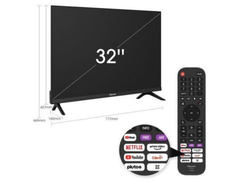 TV LED HISENSE 32" 32A42H, SMART HD