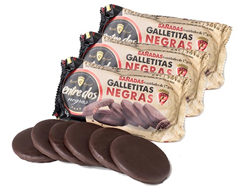 Galletas bañadas en Chocolate Entre Dos 3 pack x6 unidad c/u