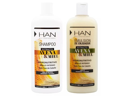Han Kit Avena Miel Shampoo + Acondicionador Reparador 500ml