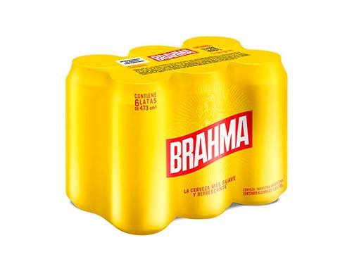 Cerveza Pack x 6 Un. Brahma x 473 cc.