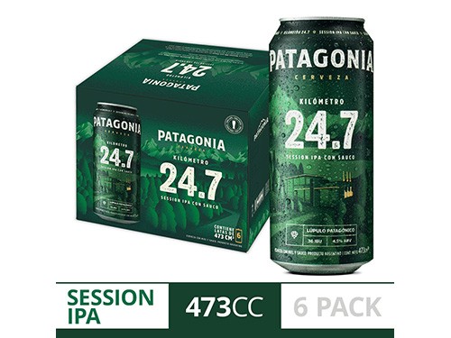 Cerveza Patagonia 24.7 Pack x 6 Latas de 473 cc