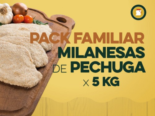 Pack Familiar Milanesas de PECHUGA x 5kg