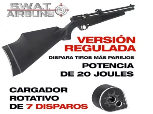 RIFLE PCP AIRE COMPRIMIDO PR900 REGULADO 5.5 MM SWAT AIRGUNS + BALINES