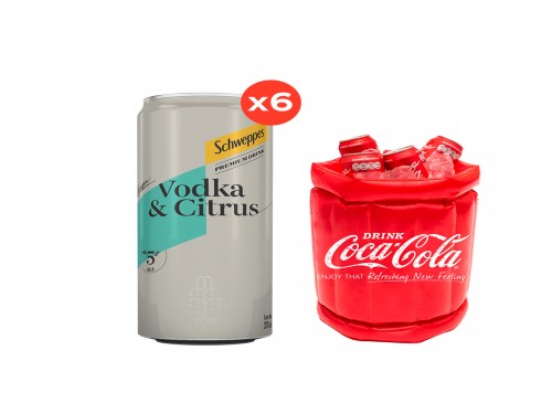 Schweppes Vodka&Citrus 310ml x6 + Bucket mini x1