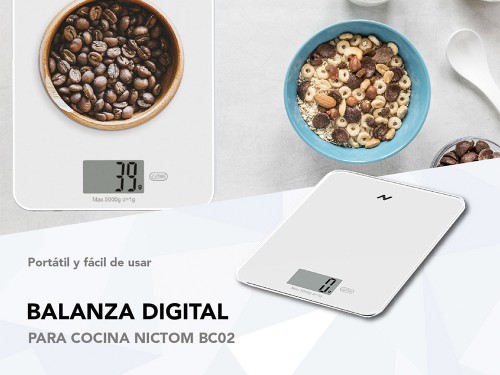 Balanza De Cocina Nictom Bc02 Digital Alta Precisión
