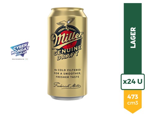 Cerveza Miller Miller 473cc Pack x 24