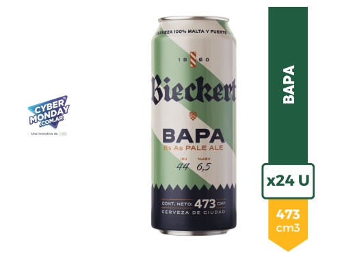Cerveza Bieckert BAPA Lata 473ml Pack X24