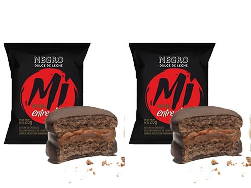 Mini Alfajores Entre Dos Chocolate y Dulce de Leche 2 cajas 20 unid