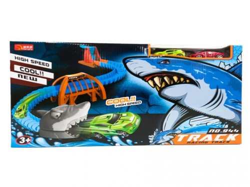 Pista De Autos Shark Track Tiburon Con 2 Vehiculos
