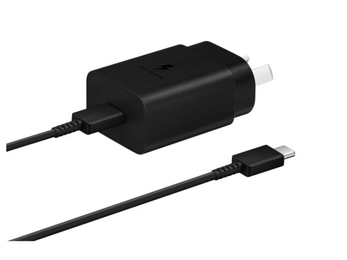 SAMSUNG CARGADOR FAST CHARGE USB-C 15W NEGRO CON CABLE EP-T1510XBSGAR