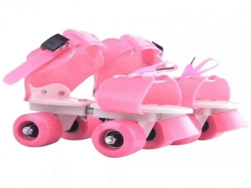 Patines Regulables Rosas con Bolso