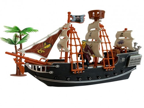 Set Barco Pirata De Lujo Incluye Pirata Y Accesorios