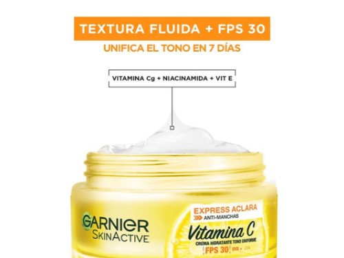 Garnier Crema Hidratante Con Vitamina C FPS 30 50 Ml