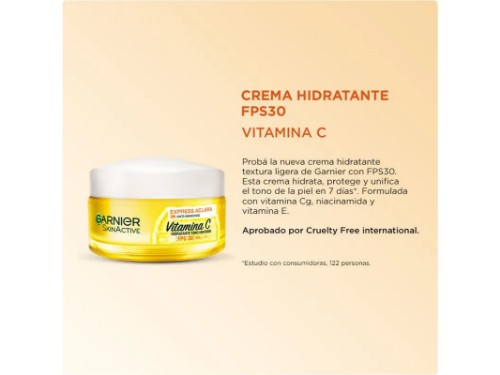Garnier Crema Hidratante Con Vitamina C FPS 30 50 Ml
