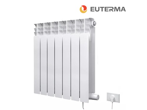 Radiador Eléctrico EUTERMA Aluminio Blanco 1000W Termostato inalámbr.
