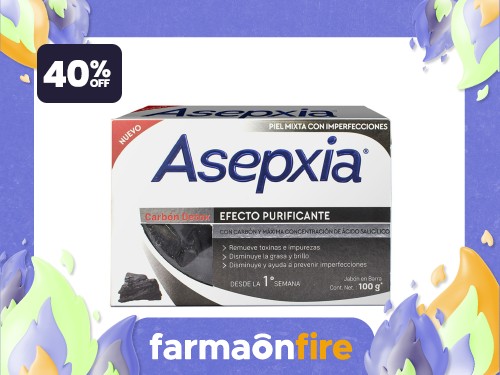 ASEPXIA - Jabón carbón detox barra 100 g