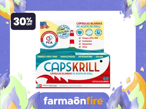 CAPSKRILL - Suplemento dietario aceite de krill (40 cápsulas)
