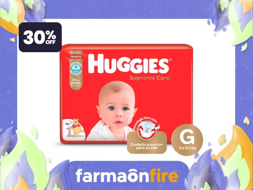 HUGGIES - Pañales supreme care talle g (60 unidades)
