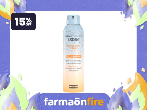 ISDIN - Fotoprotector transparent spray wet skin fps 50+ 250ml
