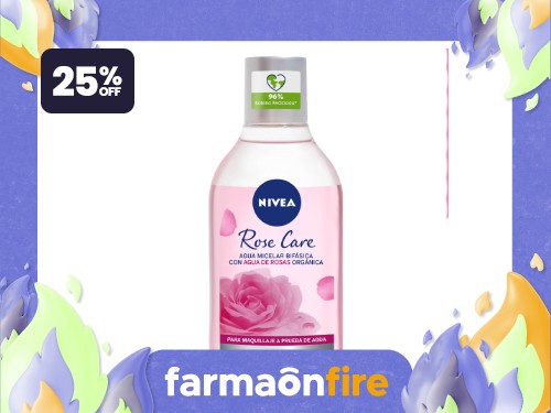 NIVEA - Agua micelar bifásica Rose Care para todo tipo de piel 400 ml