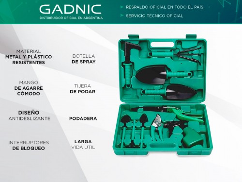Kit de Jardinería Gadnic JD1000 Set de Herramientas
