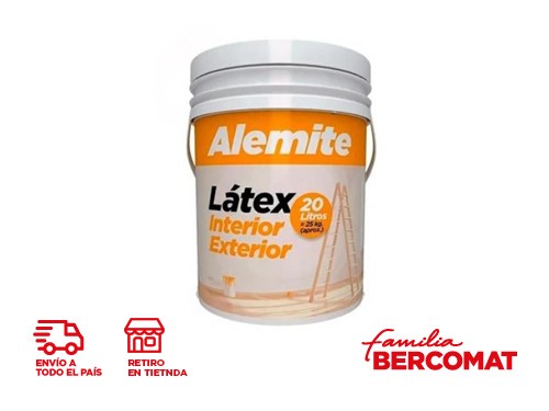 Latex Alemite Int-Ext blanco 20 Lts Polacrin