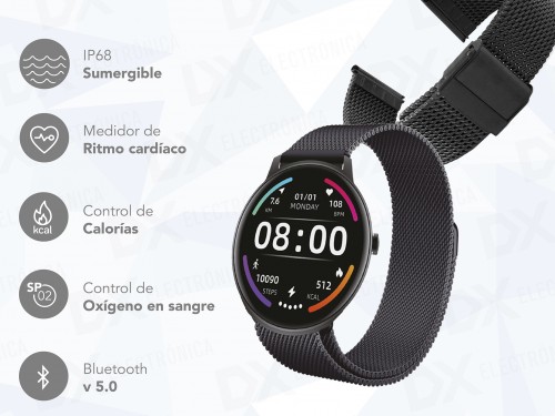 Smartwatch Nictom Nt16 1,28 Notificaciones + Malla Metálica